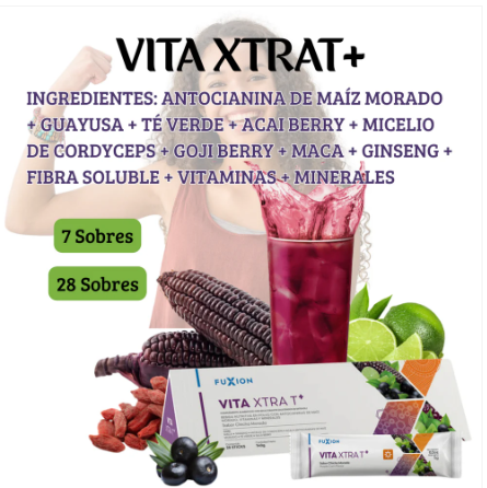 VITA XTRA T+ de FuXion Multivitaminico y Multimineral