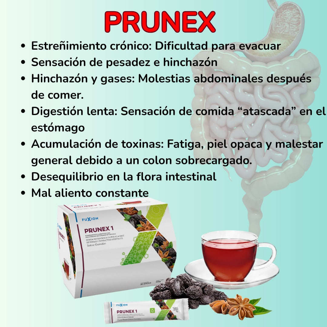 PRUNEX 1  DE FUSION: Limpia y desintoxica el sistema digestivo